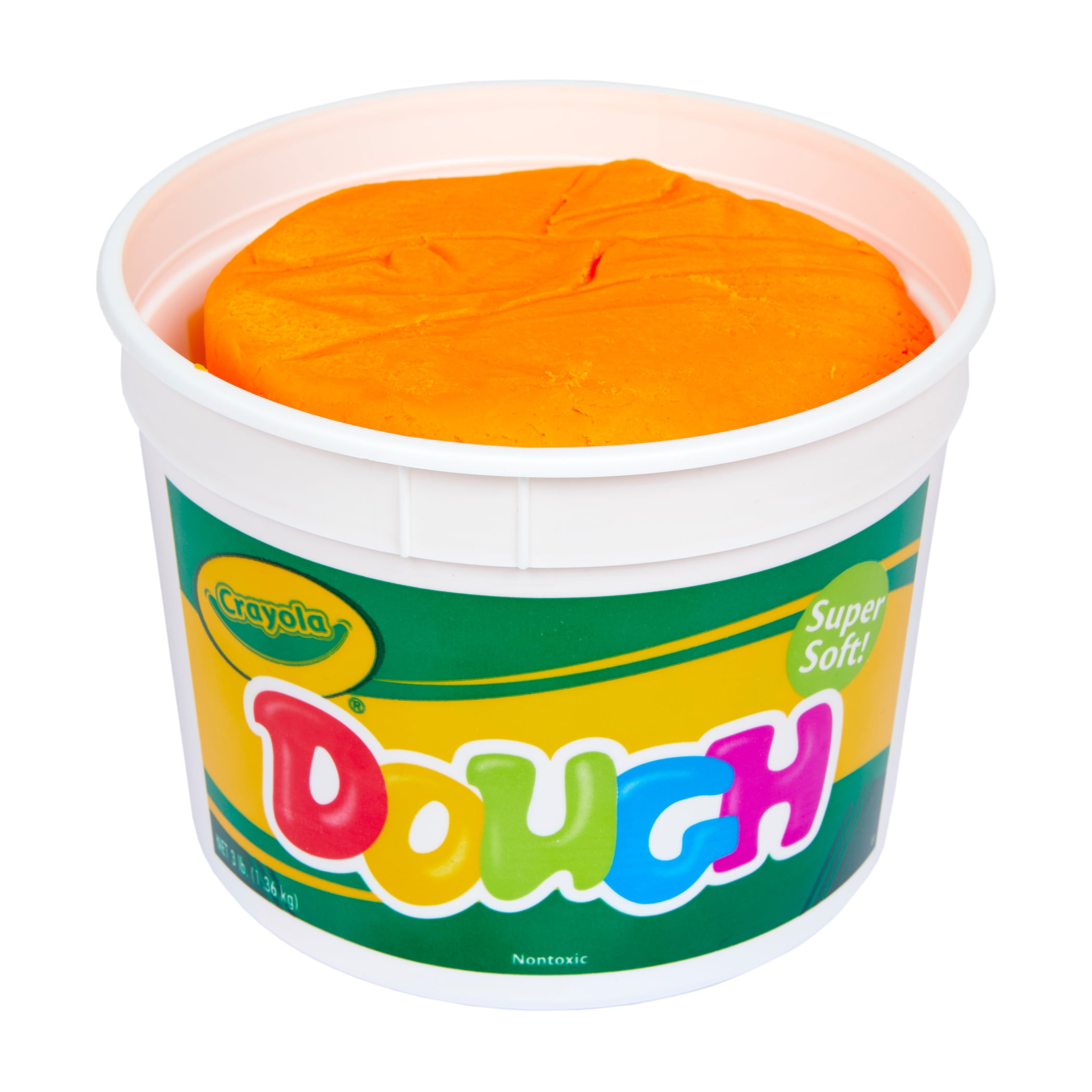 Crayola Super Soft Modeling Dough, Orange, 3 lbs. Bucket, Pack of 2