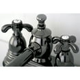 thumbnail image 3 of NS7000TX Water Onyx 4 inch centerset lavatory faucet with cross handles and brass pop up drain, Black Nickel, 3 of 5