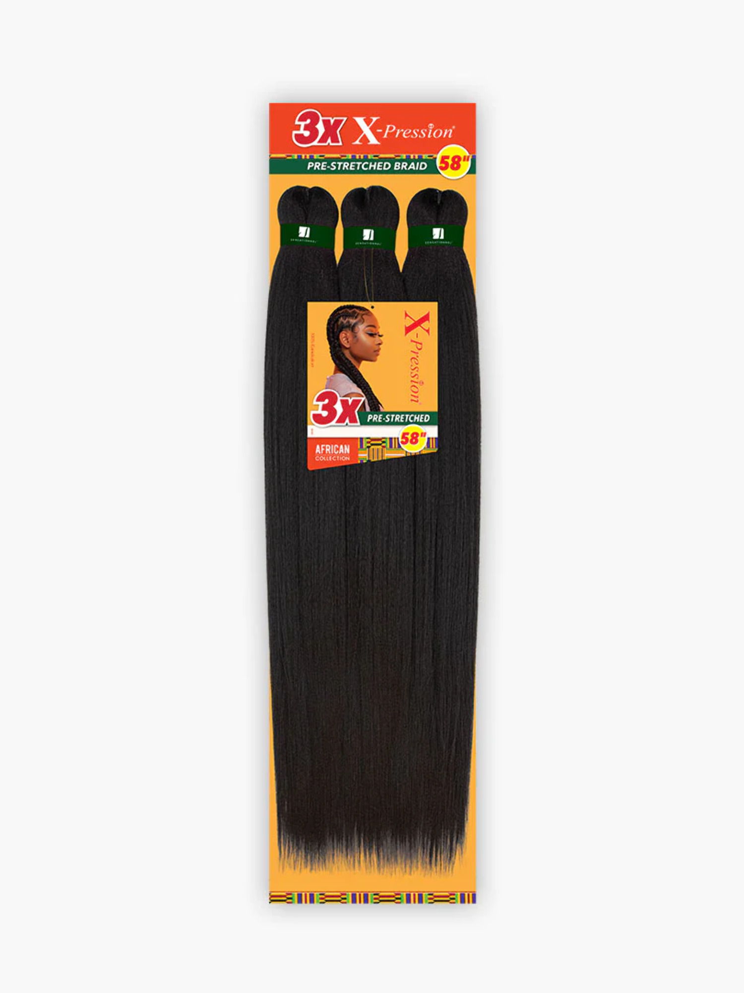 Sensationnel Pre-Stretched Xpression Braiding Hair Pack of 3