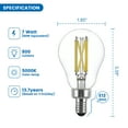 thumbnail image 2 of Great Value LED Ceiling Fan Bulb, 7-Watt (60W Eqv.) A15 Shape E12 Base Daylight, 2 Pack, 2 of 11