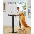 thumbnail image 3 of 55x28 Inch Adjustable Height Electric Standing Desk with 2 Storage Hooks, Sit Stand Up Computer Desk for Home Office (Black), 3 of 5