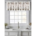 thumbnail image 4 of Farmhouse Cotton Valances for Windows, Rod Pocket Kitchen Valance Curtains - Soft & Washable Small Window Treatment for Living Room,&nbsp;Bathroom, White Wood Grain , 42x12 Inch, 1 Panel, 4 of 9