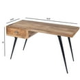 thumbnail image 2 of Beaumont Lane Rustic Industrial Natural Wood and Metal Desk in Brown, 2 of 9