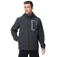 thumbnail image 3 of Men's Jacket Lightweight Waterproof Hooded Rain Jacket Outdoor Raincoat Shell Jacket for Hiking Travel, 3 of 13