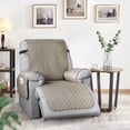 thumbnail image 5 of Non-Slip Recliner Chair Cover Sofa Slipcover, Pet Cover for Small Recliner Chair with Elastic Straps, Washable Reclining Chair Cover Recliner Furniture Protector (23'' Small, Taupe), 5 of 5