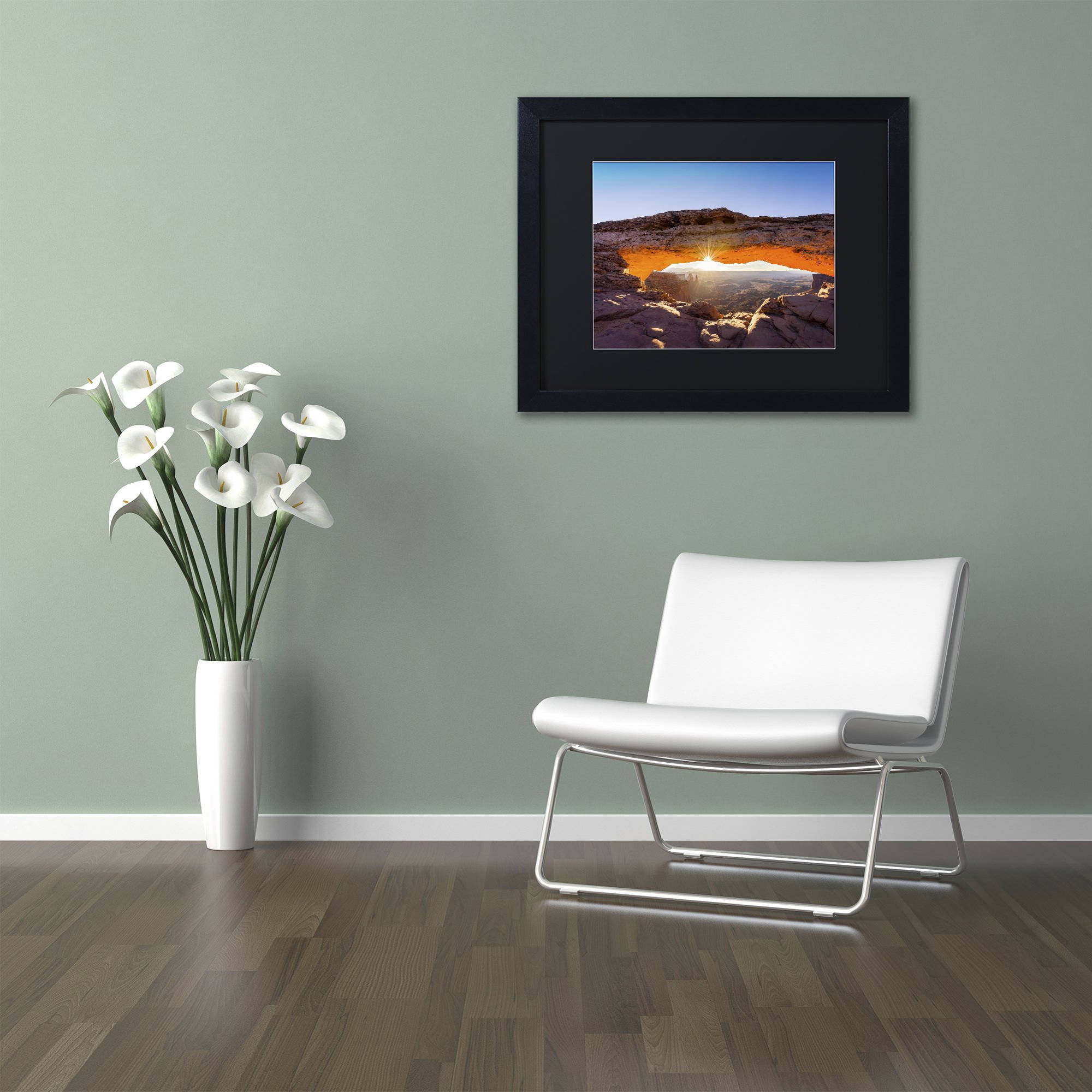 Trademark Fine Art "Lighted Frame" Canvas Art by Michael Blanchette Photography Black Matte, Black Frame