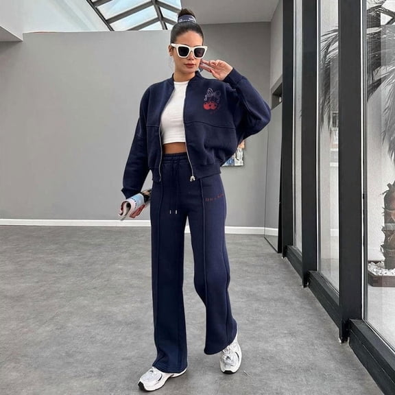 Chic Casual Navy Tracksuit