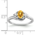 thumbnail image 2 of Primal Silver Sterling Silver Rhodium Diamond and Citrine Ring, 2 of 4