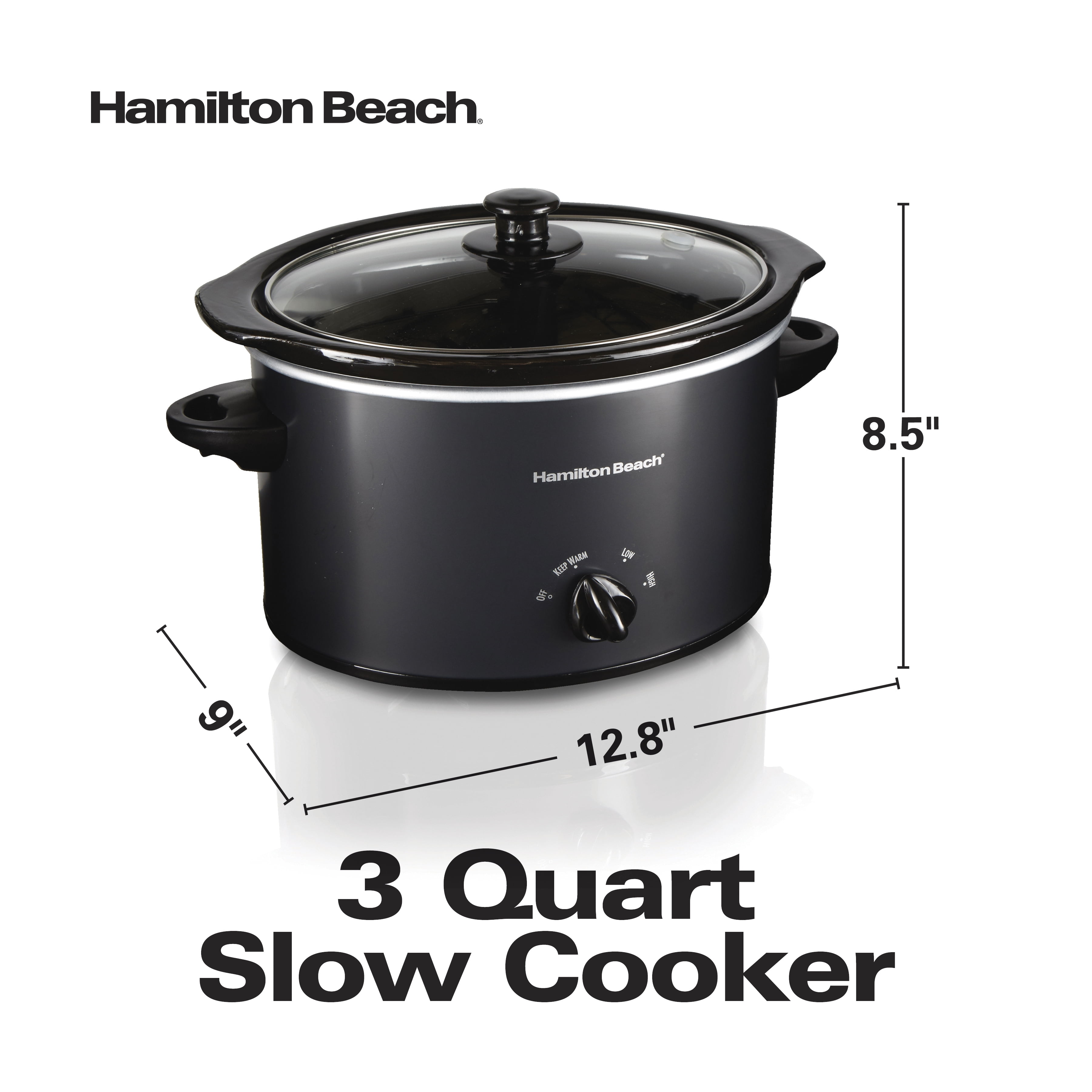Hamilton Beach 3-Quart Slow Cooker Black/Silver 33237 - Best Buy