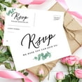 thumbnail image 3 of Koyal Wholesale 56-Pk RSVP Postcards for Wedding Minimal Eucalyptus Leaf Cardstock Response Reply Cards, "4 x 6", 3 of 5