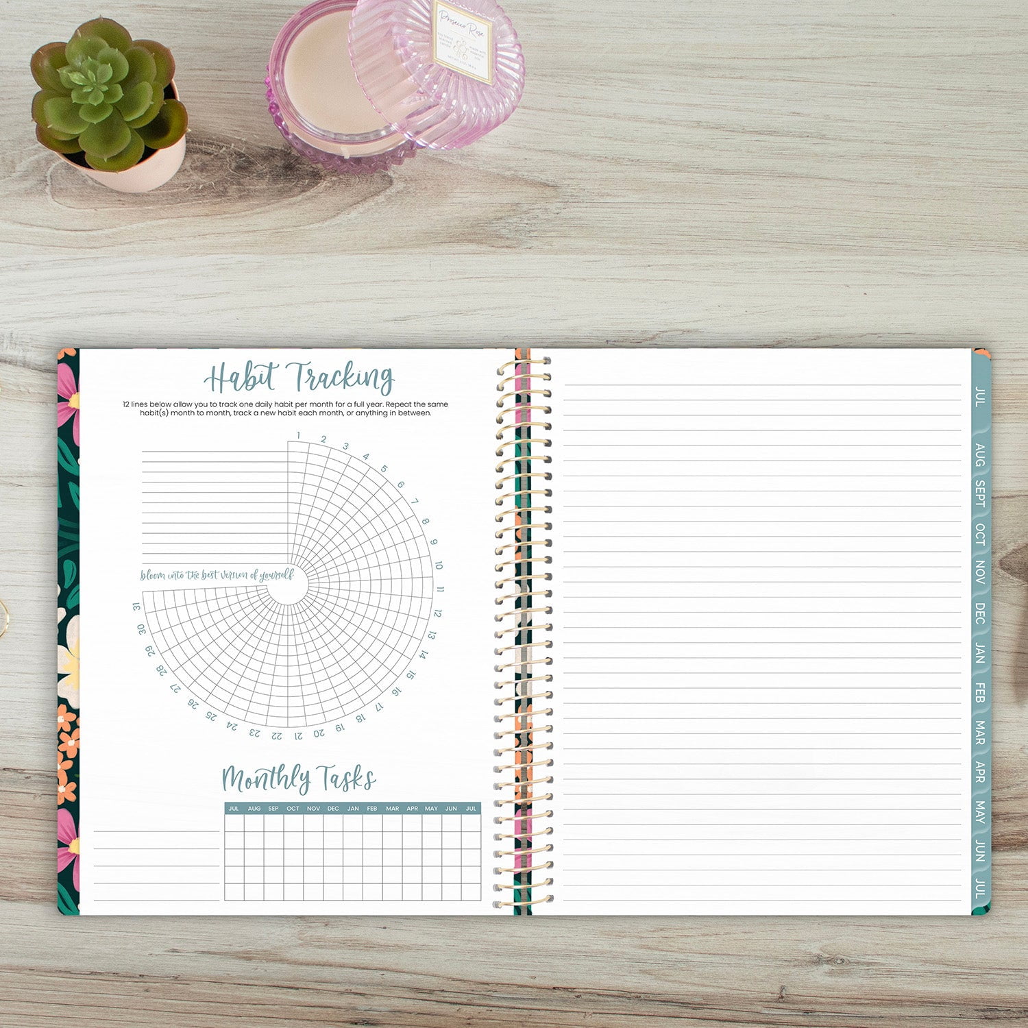 bloom daily planners 2026-2027 Academic Planner, 13 Month Monthly & Weekly, 8.5" x 11" Soft Cover, Stickers Included, Blooming Wildly