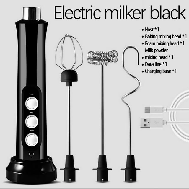 Black Friday TIMIFIS Kitchen Gadgets USB Charging Of 3-Speed Immersion Multi-Function Stainless Steel Bubbler