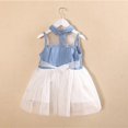 thumbnail image 5 of Eleanos Baby Girls Princess Sleeveless Floral Lace Denim Shirts Dresses Kids Party Tutu Dress, 5 of 7