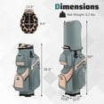 thumbnail image 3 of Gymax Golf Cart Bag Molded Lock Top Golf Bag w/14-Way Full Length Dividers 11 Pockets Dusty Pink, 3 of 9