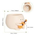 thumbnail image 7 of Smily Face Planter Pot with Drainage Hole Cute Resin, 7 of 7
