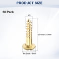 thumbnail image 3 of Uxcell Lot de 50 Vis à Bois, M3 x 13mm Tête Ronde Fendue en Laiton, 3 of 6