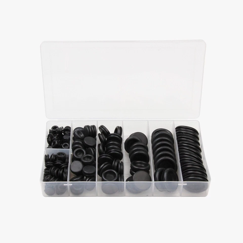 CIRCLE- 170Pcs Rubber Grommet Firewall Hole Plug Electrical Wiring Gasket Assortment Kit