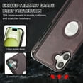 thumbnail image 6 of iPhone 16 Plus Case with Logo Hole, Premium PU Leather + TPU Slim Fit Shockproof Anti-Scratch Heavy Duty Protection Rugged Phone Case for Apple iPhone 16 Plus, Purple, 6 of 7