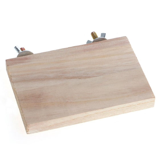 SDFGTstore Bird Perch Stand Platform Natural Wood Playground Rectangle Board for Parakeets