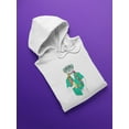 thumbnail image 3 of Tropical Bulldog Hoodie Women - Women Hoodie, White, Small, 3 of 4