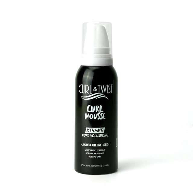EBIN NEW YORK Curl & Twist Xtreme Curl Mousse voluminizadora 2,7 oz/80 ml Tamaño de viaje | Aceite de jojoba y lavanda | Hidrata Fortalece Anti-Frizz | Define rizos gruesos y suaves.