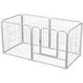 thumbnail image 1 of Blanco Largo 120 Ancho 60 60 Cm 6 Piezas Valla para Valla para Jaula para Pequeños Y Medianos Peluche Corgi Aislamiento Puerta Barandilla Valla Perrera (blanco), 1 of 9