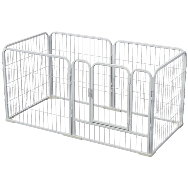 Blanco Largo 120 Ancho 60 60 Cm 6 Piezas Valla para Valla para Jaula para Pequeños Y Medianos Peluche Corgi Aislamiento Puerta Barandilla Valla Perrera (blanco)