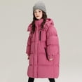 thumbnail image 2 of Mercatoo Winter Long Puffer Jacket for Girls Heavyweight Warm Thick Fleece Lined Outerwear Casual Cozy Puffy Hooded Outdoor Coat, 2 of 9