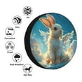 thumbnail image 4 of Naloa Cute Angel Winged Rabbit PVC Leather Spare Tire Wheel Cover for Car Truck SUV Camper Trailer Universal Fit many size15 inch, 4 of 6