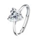 thumbnail image 1 of Anillo de Cristal Corazón de Dama Anillo de Circón en Forma de Corazón para Mujer Accesorio de Moda, 1 of 4