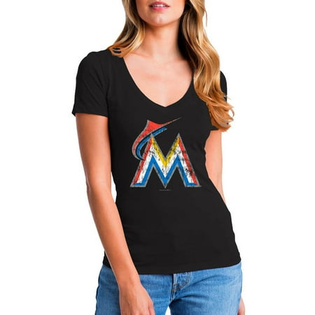 Marlins Rocks - MLB Miami Marlins Women's Short Sleeve Team Color Graphic Tee