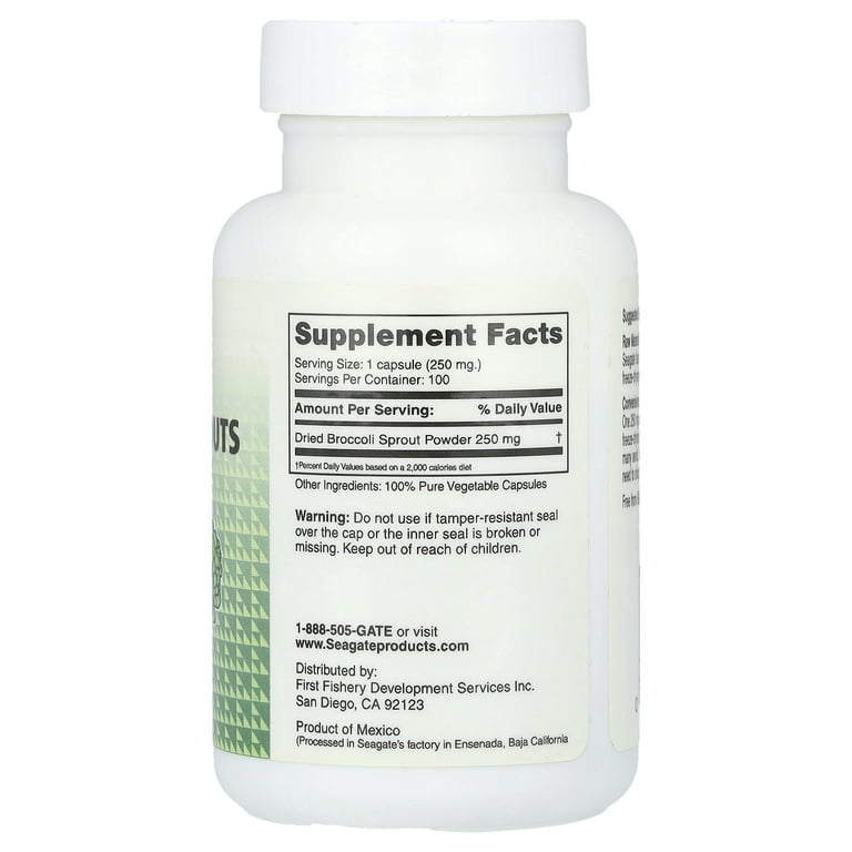 限定版 100 mg, 250 Sprouts, Broccoli Seagate V Walmart.com - Capsules サプリメント・ビタミン