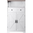 thumbnail image 7 of ZENSTYLE Storage Cabinet with 2 Drawers Durable Storage Organizer Floor Cupboard Home Decor White, 7 of 7