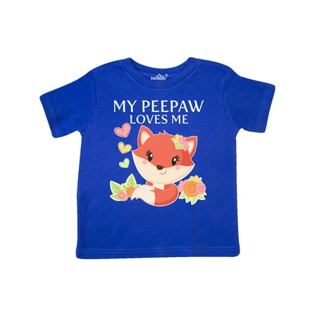 

Inktastic My Peepaw Loves Me- little fox Gift Toddler Boy or Toddler Girl T-Shirt