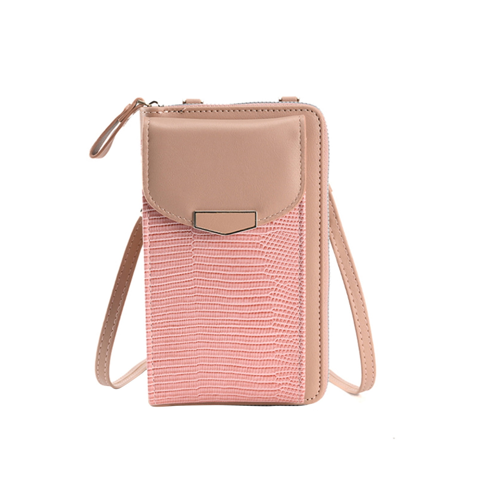Women's Wallet Shoulder Mini Leather Bag Mobile Phone Bag,Pink