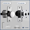 thumbnail image 6 of Five Oceans Boat Door Lock, Marine Door Latch, Door Knob Chrome-Plated Finish, Surface Mount, for RV Camper Boat Trailer Truks - FO1409, 6 of 7
