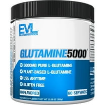 Ultra Pure L-Glutamine Powder - Gut Health & Post Workout Recovery Supplement 5000mg - Evlution Nutrition Glutamine 5g Essential Amino Acids for Men and Women