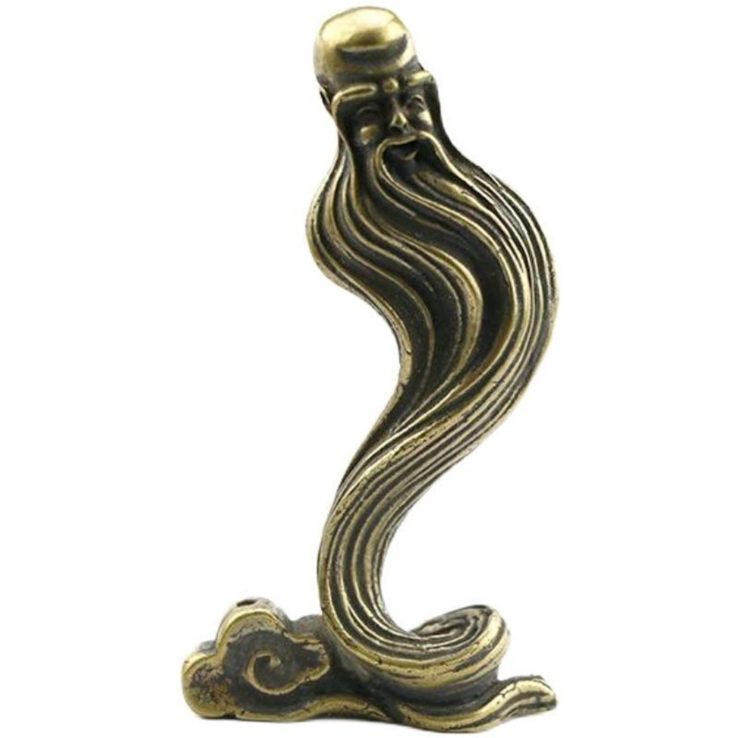 Solid Brass Desk Sculpture Handcrafted Zen-Inspired Incense Holder Home Decor Metal Artwork