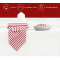thumbnail image 5 of PurpleEssences Set of 12 Stripe Cloth Napkins 100% Cotton, Washable, 18x18 in - Red/White, 5 of 5