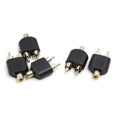 Rca Female Plug - 5pcs RCA Female Plug to Dual Male RCA Splitter F/M Audio Video Adapter Connector