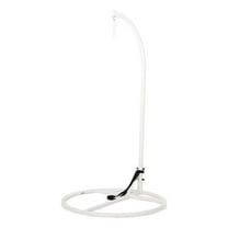 Hanging Hammock Chair Stand- 80 Inch Tall White Iron Frame Hanger Base