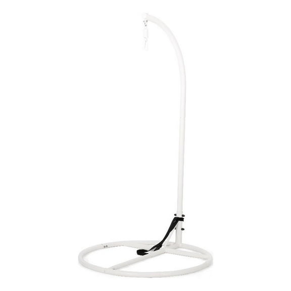 Hanging Hammock Chair Stand- 80 Inch Tall White Iron Frame Hanger Base