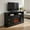 Black, variant on Demi Bonn 65-Inch Fireplace TV Stand with Electric Heater, 3-Level Flame Effect, Adjustable Thermostat & Remote Control, Modern Entertainment Center, White