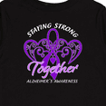 thumbnail image 4 of Inktastic Staying Strong Together Alzheimer's Awareness Purple Ribbon Boys or Girls Long Sleeve Toddler T-Shirt, 4 of 5