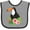 Heather and Black, variant on Inktastic Toucan with Hawaiian Flowers Boys or Girls Baby Bib