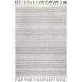 thumbnail image 4 of nuLOOM Rose Stripe Cotton Flatweave Tassel Area Rug, 5' x 8', Rose Light Grey, 4 of 5