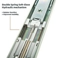 thumbnail image 3 of Double Spring Soft Close Drawer Slides 18 inch (10 Set/Pair) Full Extension Ball Bearing 100 lbs Capacity Heavy Duty Drawer Slides and Glides for Kitchen Cabinets & Furnitures Easy Install, 3 of 8