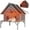 Gray (Heating Pad Included), variant on MEDEHOO Outdoor Cat House Weatherproof Feral Cat Shelter for Multiple Cats, 2-Story Independent Design with Escape-Friendly Doors and Spacious Porch
