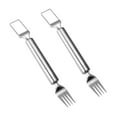 thumbnail image 2 of HongHeng Watermelon Cutter, 2-in-1 Watermelon fork Slicer Cutter, 2Pcs Stainless Steel Watermelon Slicer Tool, Portable Fruit Cutter Kitchen Gadgets for Camping, Picnics Home Use, 2 of 4