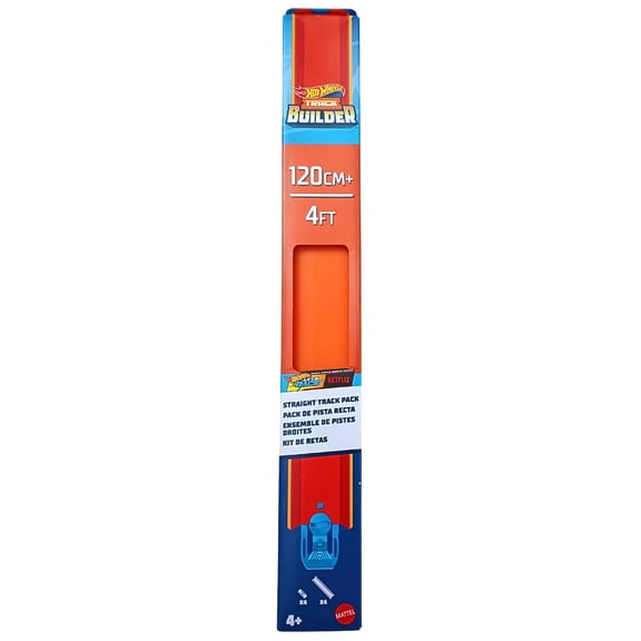Hot Wheels Track Builder System Straight Track Pack (Orange, 4Ft)
